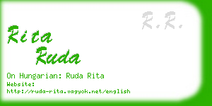 rita ruda business card